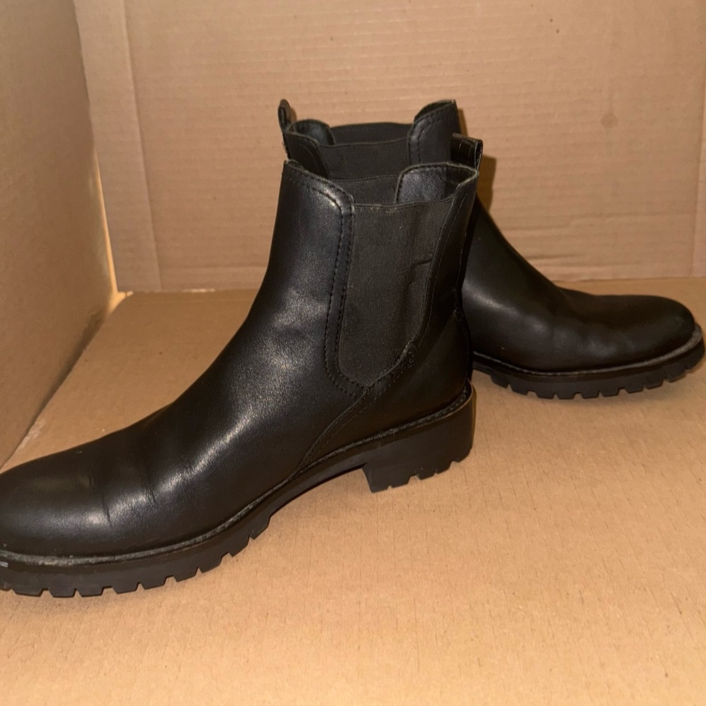 Sam Edelman Black Leather Combat Boots - Picture 2 of 3